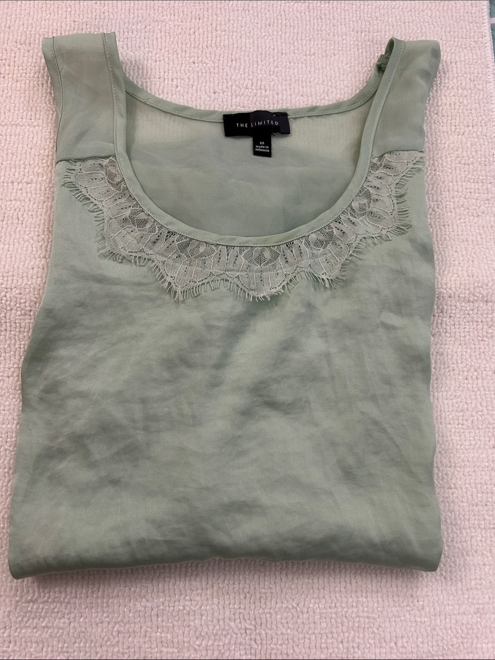 The Limited Mint Green Lace-Trim Camisole